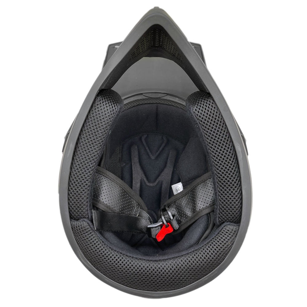 MMG Adult Motorcycle Off Road Helmet Combo, Includes Riding Gloves and Goggles. Size: M - Color: Matte Black