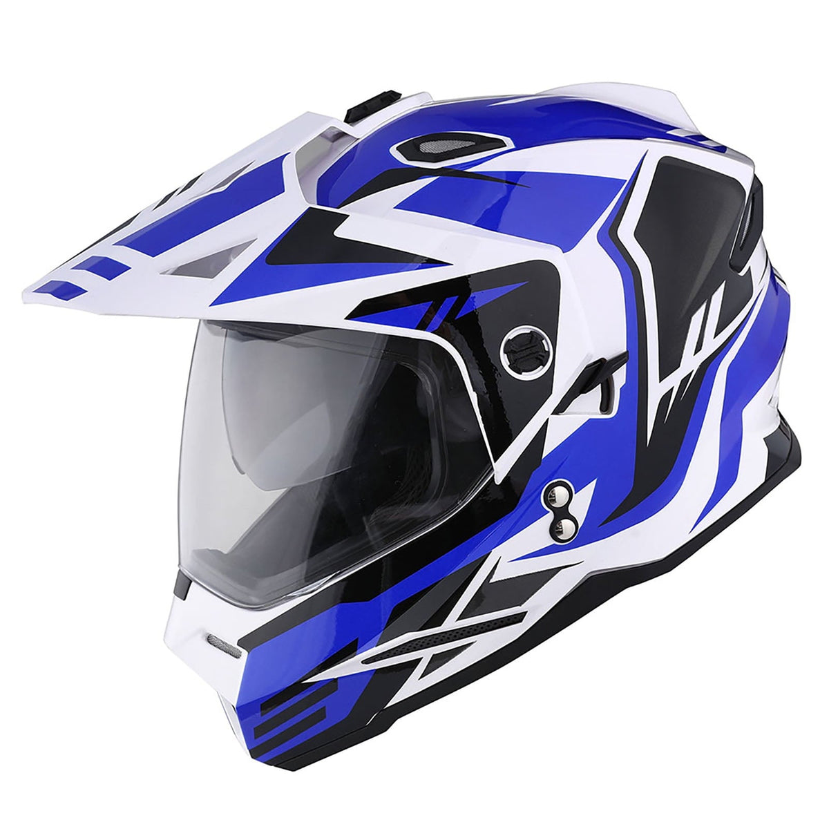 1Storm Adult Motorcycle Motocross Dual Sport Off Road Full Face Dual Visor Helmet F802CLS Matt Black