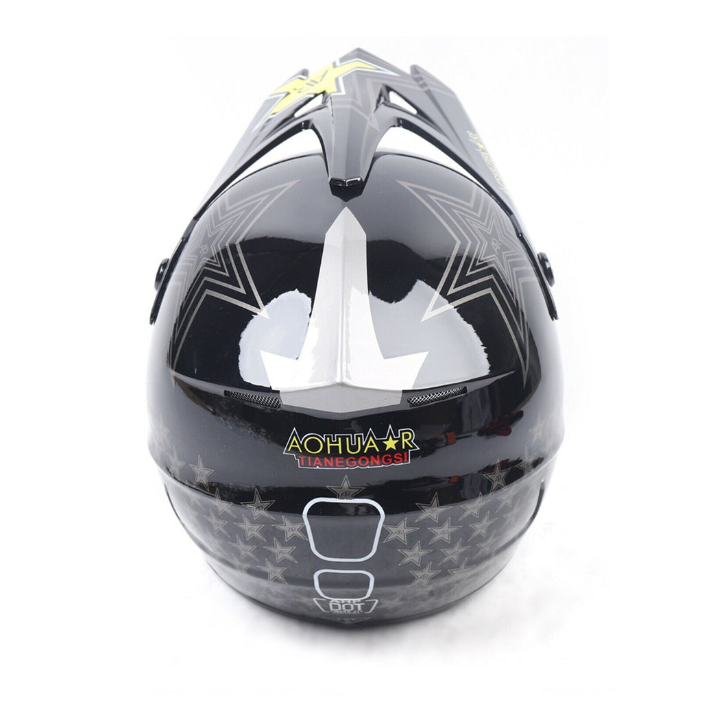 DOT Adult ATV Motocross Dirt Bike Motorcycle Off-Road Helmet w/ Goggles Gloves