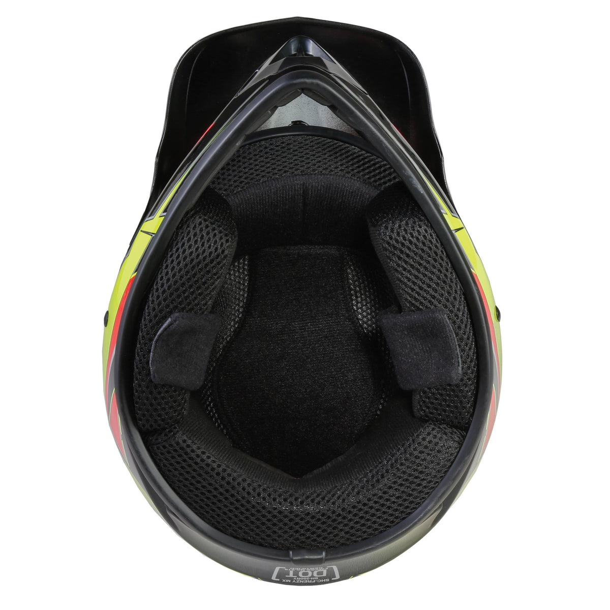 Youth Frenzy Off Road MX Helmet DOT Approved Color: Red and Yellow, Size: Youth Medium