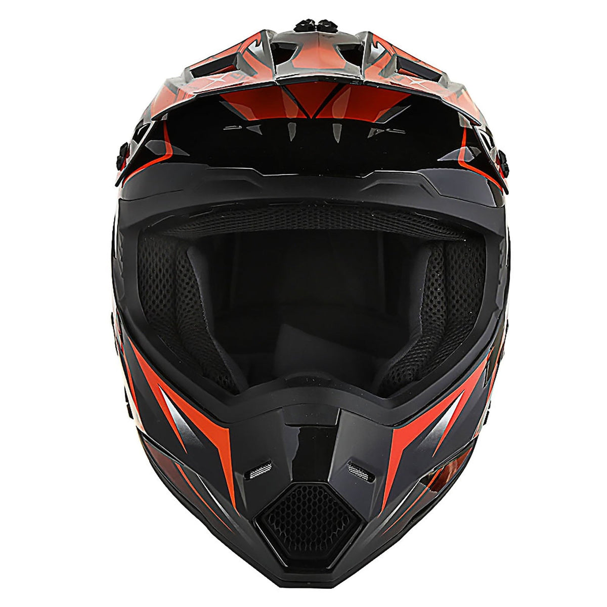 1Storm Motocross Adult Helmet ATV Dirt Bike BMX MX Helmet F801CLS Racing Style Sonic Orange
