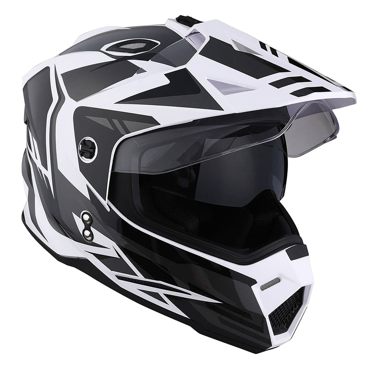 1Storm Youth Kids Dual Sport Dual Visor Motorcycle Motocross Off Road Full Face Helmet HF802Youth Storm Red