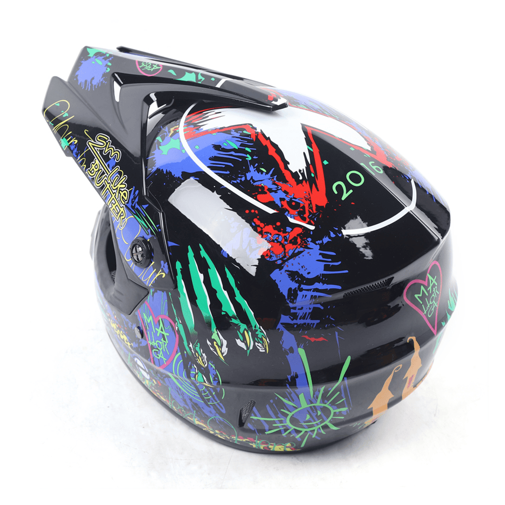 DOT Motorcycle Adult Helmet with Goggles+Gloves Motocross MX ATV Dirt Bike Off-Road Applicable Head Circumference Size 21.65-22.05in M Size