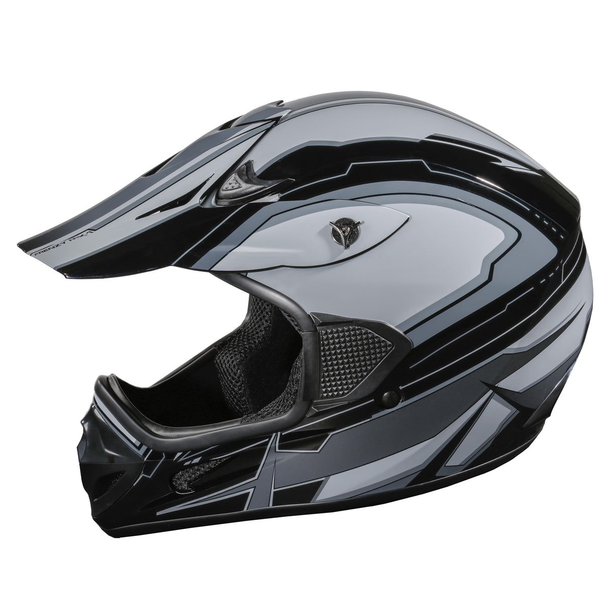 Fuel Helmets Adult Frenzy MX Off Road Helmet Black Graphic - Med