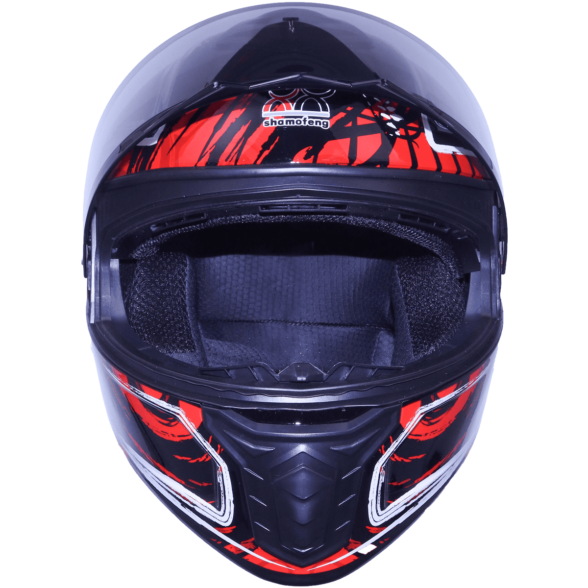 Full-Face Adult Motorcycle Helmet, Motocross ATV Offroad Dirt Bike Helmet DOT Approved, Red and Black, XL Size