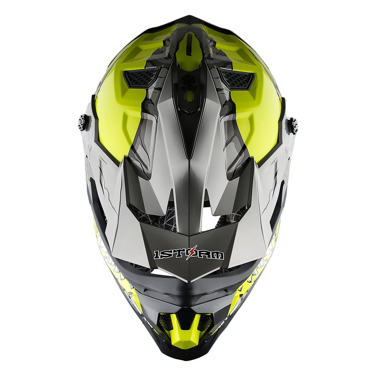 1Storm Adult Motocross Helmet ATV Dirt Bike BMX MX Downhill Mountain Helmet Track Style JH601; Matt Black