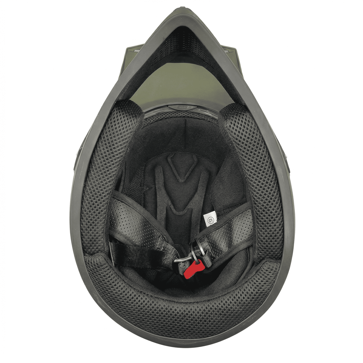 MMG Motorcycle Off-Road Helmet MX ATV Dirt Bike Matte Military Green with Goggles (Medium) Model 30