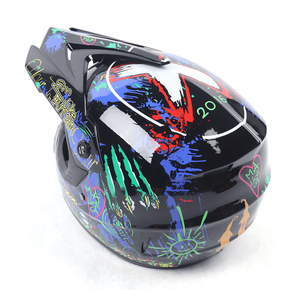 Motorcycle Dirt Bike Helmet with Gloves, Off Road Helmet Set for Unisex, 22.44-22.83in Head Circumference
