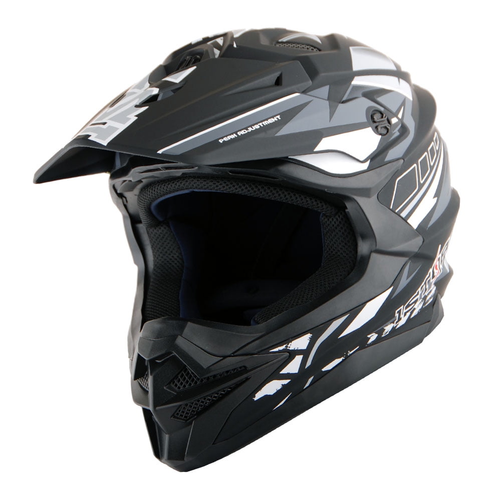 1Storm Motocross Adult Helmet Downhill Mountain Bike Helmet BMX MX ATV Dirt Bike Storm Style HF803; Storm Black