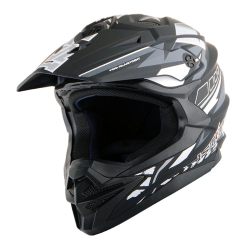 1Storm Motocross Adult Helmet Downhill Mountain Bike Helmet BMX MX ATV Dirt Bike Storm Style HF803; Storm Black