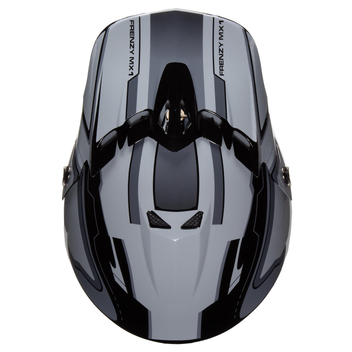 Youth Frenzy MX ATV off-road Helmet DOT Approved Black/Grey, Youth Large