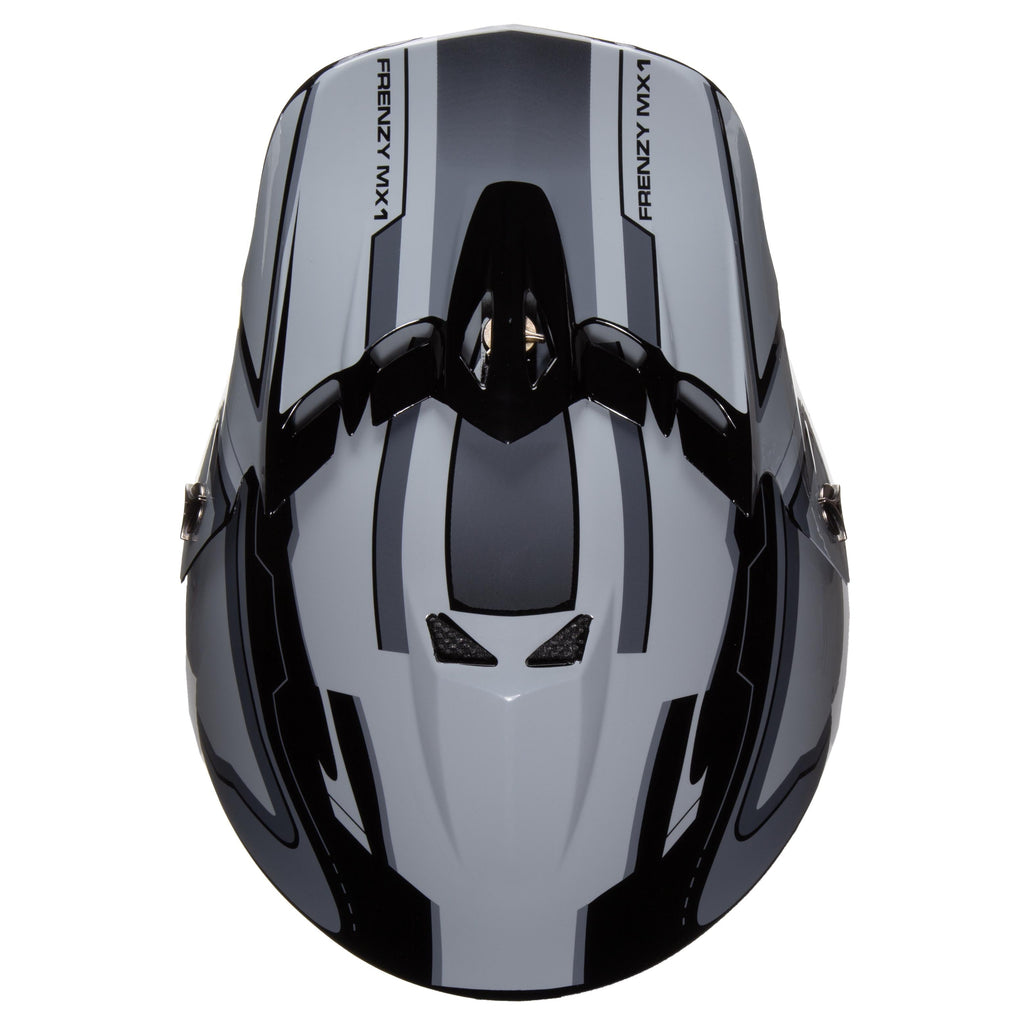 Youth Frenzy MX Off-Road Helmet, Black/Grey, Youth Medium