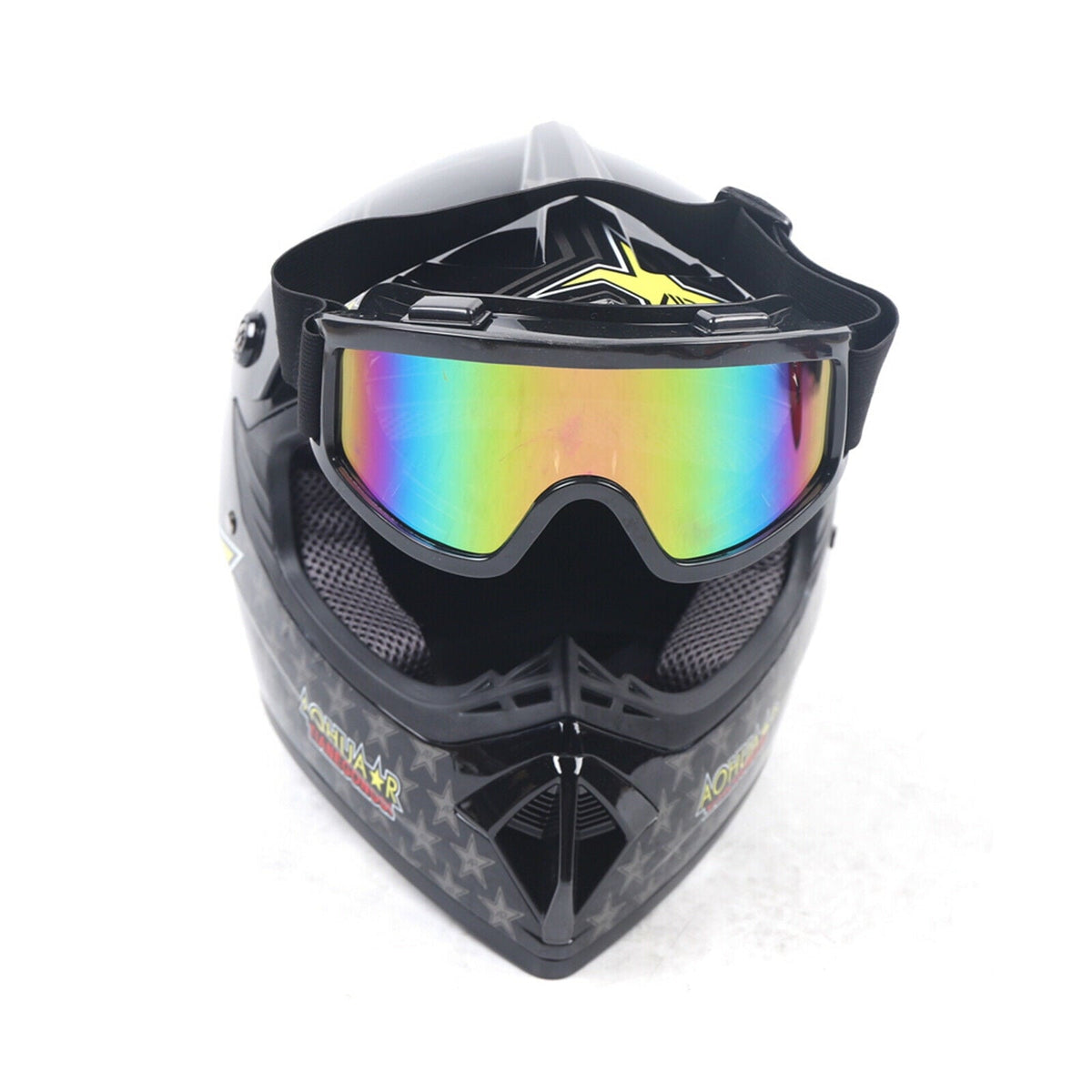 Motocross Helmet Dirt Bike ATV Motorcycle Helmet Road Downhill Motorbike Full Face Helmets Gift MTB Racing Helmet Protector Muti-Color Helmet Set Goggles Off-Road Racing Bike Motocross Protector