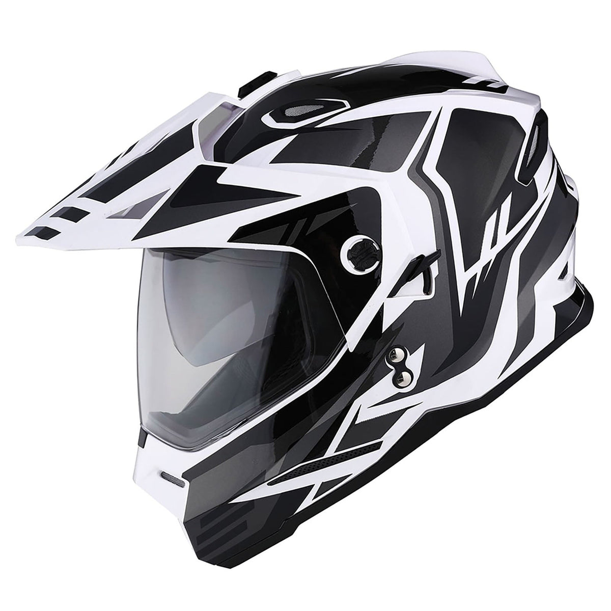 1Storm Dual Sport Motorcycle Motocross Off Road Full Face Helmet Dual Visor HF802 Matt Black + Motorcycle Bluetooth Headset